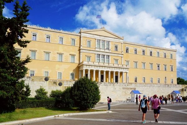 Greek Parliament in Syntagma Square in Athens