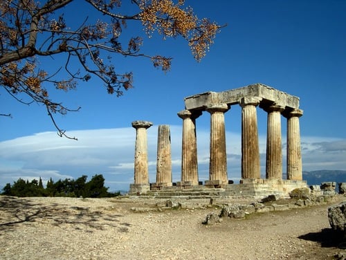 Temple of Apollo in ancient Corinth