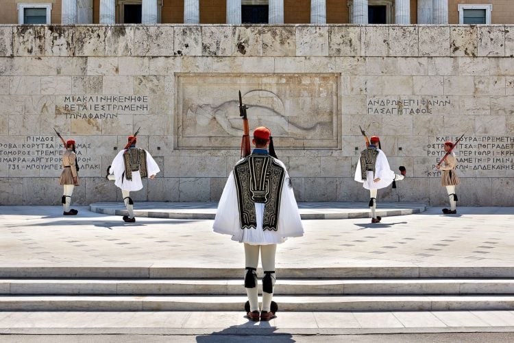 guards at syntagma, athens